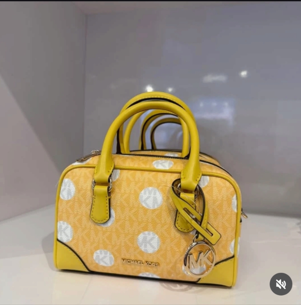 NWT Michael Kors Thompson Extra-Small Polka Dot Signature Logo Satchel B…